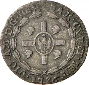 Vittorio Amedeo III di Savoia 1773 1796 Regno di Sardegna Monetazione per la Sardegna Soldo da 12 denari 1773 1792 Scettro e bastone 19 20 mm 1,96 2,09 g Mi dritto
