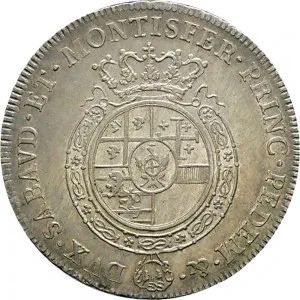 Vittorio Amedeo III di Savoia 1773 1796 Regno di Sardegna Scudo da 6 lire 1773 1776 Scudo rotondo 44 45 mm 34,93 35,32 g Ag rovescio