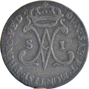 Vittorio Amedeo III di Savoia 1773 1796 Regno di Sardegna Soldo da 12 denari 1773 1789 Cifre del sovrano 19 20 mm 1,46 2,25 g Mi rovescio