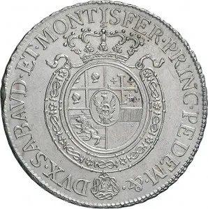 Vittorio Emanuele I di Savoia 1802 1821 Regno di Sardegna Periodo anteriore alla riforma decimale del 1816 Mezzo scudo da 3 lire 1814 Scudo rotondo 1 tipo 36,5 37,0 mm 17,5 17,6 g Ag rovescio