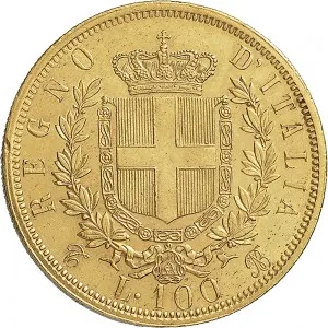 Vittorio Emanuele II di Savoia 1861 1878 Regno d'Italia 100 lire
