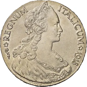 Vittorio Emanuele III di Savoia 1900 1936 Re Colonia Eritrea Tallero d'Italia 1918 Aquila spiegata 40 mm 27,997 28,137 g Ag dritto