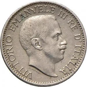 Vittorio Emanuele III di Savoia 1900 1936 Re Somalia Italiana Periodo anteriore alla riforma monetaria del 1925 Quarto di rupia 1910 1913 Valore 19 mm 2,882 2,921 g Ag dritto