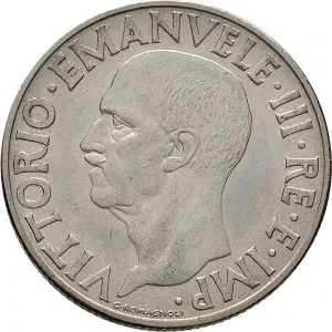 Vittorio Emanuele III di Savoia 1936 1943 Re e Imperatore Regno d'Italia 1 lira