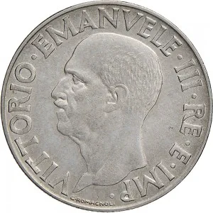 Vittorio Emanuele III di Savoia 1936 1943 Re e Imperatore Regno d'Italia 1 lira