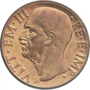Vittorio Emanuele III di Savoia 1936 1943 Re e Imperatore Regno d'Italia 10 Centesimi