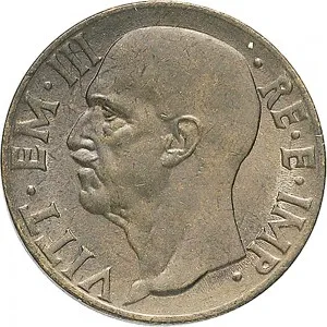 Vittorio Emanuele III di Savoia 1936 1943 Re e Imperatore Regno d'Italia 10 Centesimi