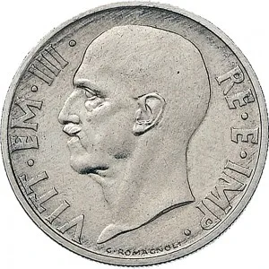 Vittorio Emanuele III di Savoia 1936 1943 Re e Imperatore Regno d'Italia 20 centesimi