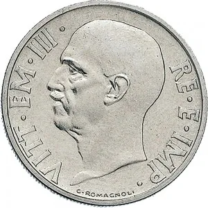 Vittorio Emanuele III di Savoia 1936 1943 Re e Imperatore Regno d'Italia 20 centesimi
