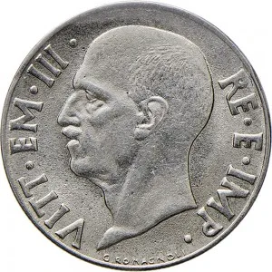 Vittorio Emanuele III di Savoia 1936 1943 Re e Imperatore Regno d'Italia 20 centesimi