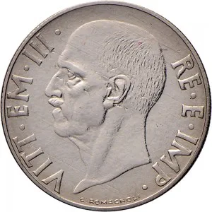 Vittorio Emanuele III di Savoia 1936 1943 Re e Imperatore Regno d'Italia 20 centesimi 1938 Anno XVII 1943 Anno XXI Italia fascista 2 tipo 21,7 mm 3,92 4,08 g Ac dritto