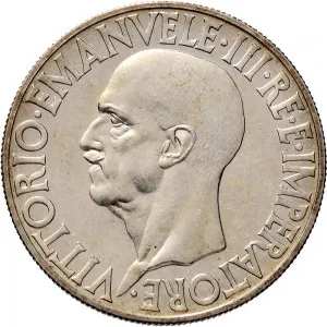 Vittorio Emanuele III di Savoia 1936 1943 Re e Imperatore Regno d'Italia 20 lire
