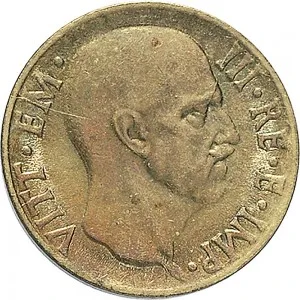 Vittorio Emanuele III di Savoia 1936 1943 Re e Imperatore Regno d'Italia 5 centesimi