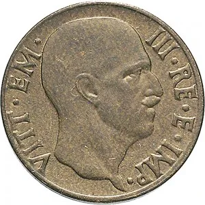 Vittorio Emanuele III di Savoia 1936 1943 Re e Imperatore Regno d'Italia 5 centesimi