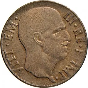 Vittorio Emanuele III di Savoia 1936 1943 Re e Imperatore Regno d'Italia 5 centesimi