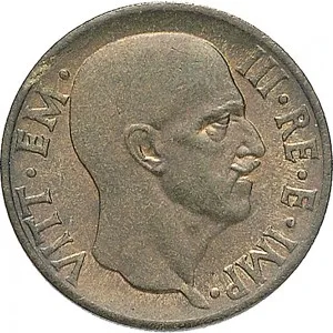 Vittorio Emanuele III di Savoia 1936 1943 Re e Imperatore Regno d'Italia 5 centesimi 1939 Anno XVII 1943 Anno XXI Aquila romana 2 tipo 19,5 mm 2,508 3,392 g Ba dritto