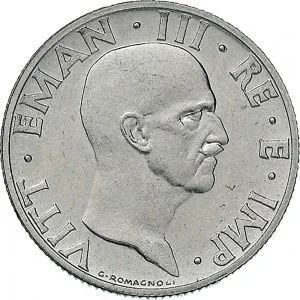 Vittorio Emanuele III di Savoia 1936 1943 Re e Imperatore Regno d'Italia 50 centesimi