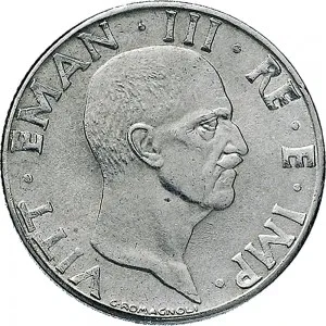 Vittorio Emanuele III di Savoia 1936 1943 Re e Imperatore Regno d'Italia 50 centesimi